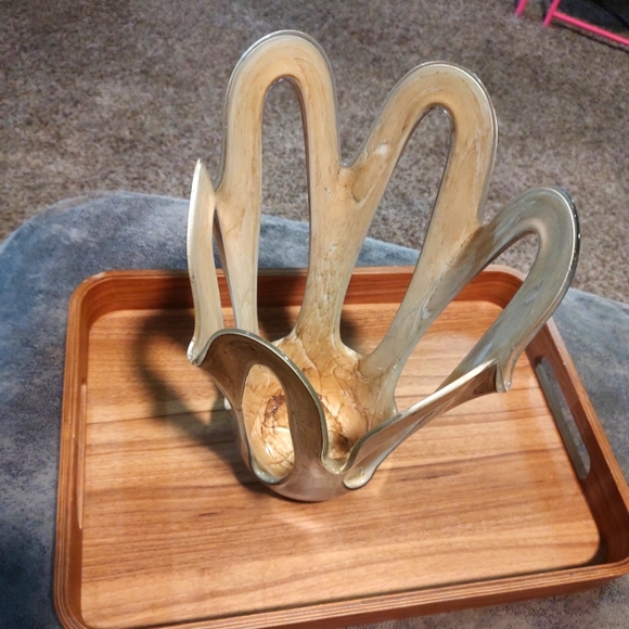 Vintage Makora Krosno open handkerchief unique beautiful blown glass vase decor - Picture 3 of 16